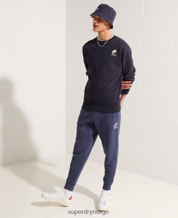 Superdry marinen klær 86P46D5209 sportstyle essensiell genser med rund hals menn