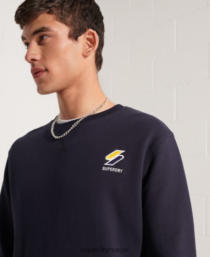 Superdry marinen klær 86P46D5209 sportstyle essensiell genser med rund hals menn
