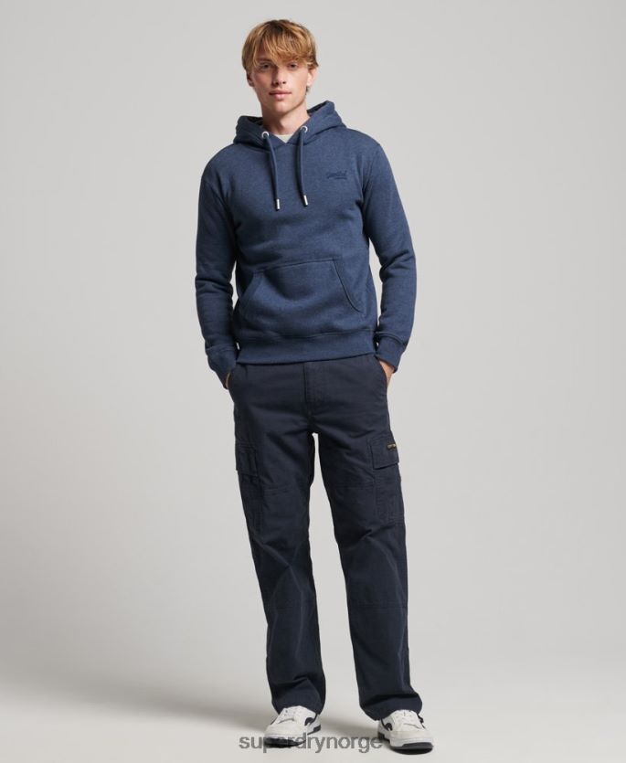 Superdry marinen klær 86P46D521 essensiell logo-hettegenser i økologisk bomull menn