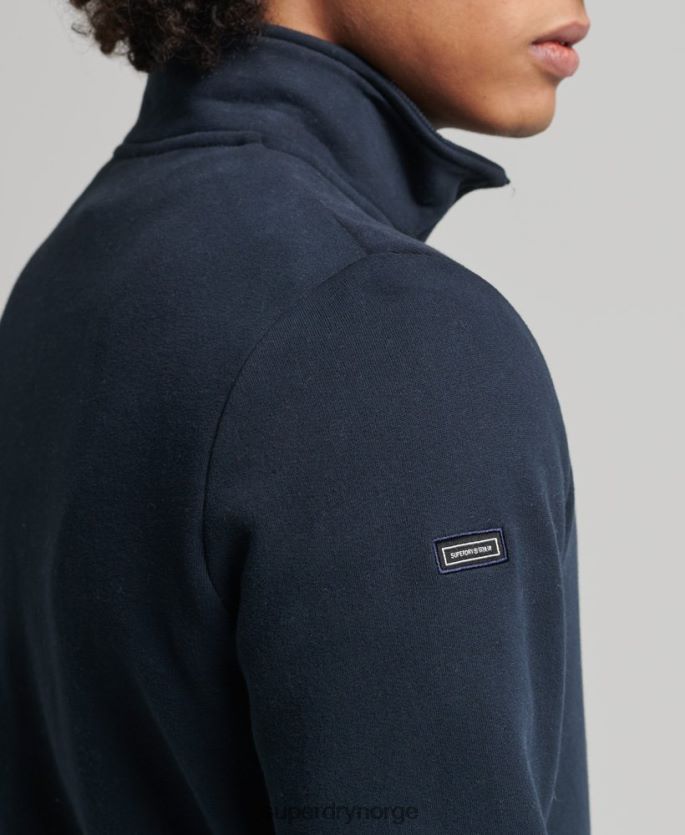 Superdry marinen klær 86P46D5229 Henley sweatshirt med vintage logo i økologisk bomull menn