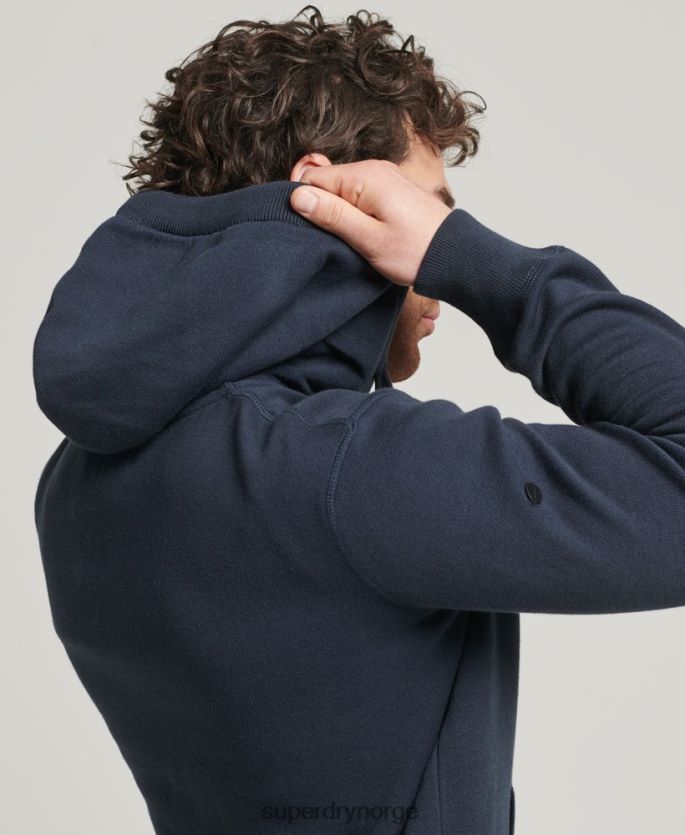 Superdry marinen klær 86P46D5266 essensiell hettegenser i økologisk bomull med glidelås menn