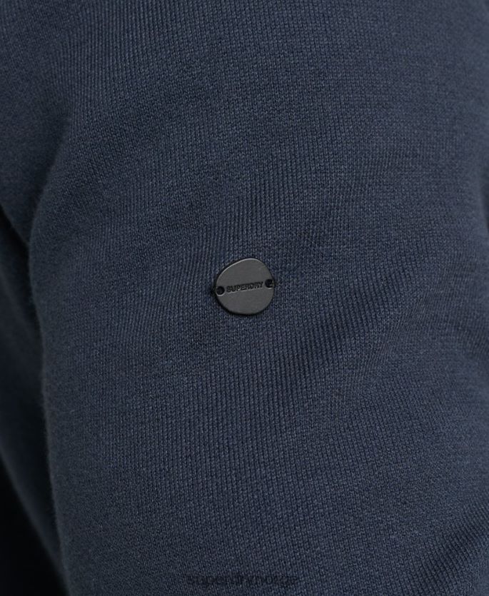 Superdry marinen klær 86P46D5266 essensiell hettegenser i økologisk bomull med glidelås menn