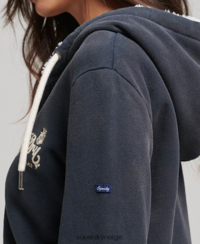 Superdry marinen klær 86P46D6019 pride and craft hettegenser med glidelås menn