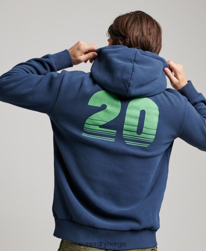 Superdry marinen klær 86P46D637 vintage terreng klassisk hettegenser menn