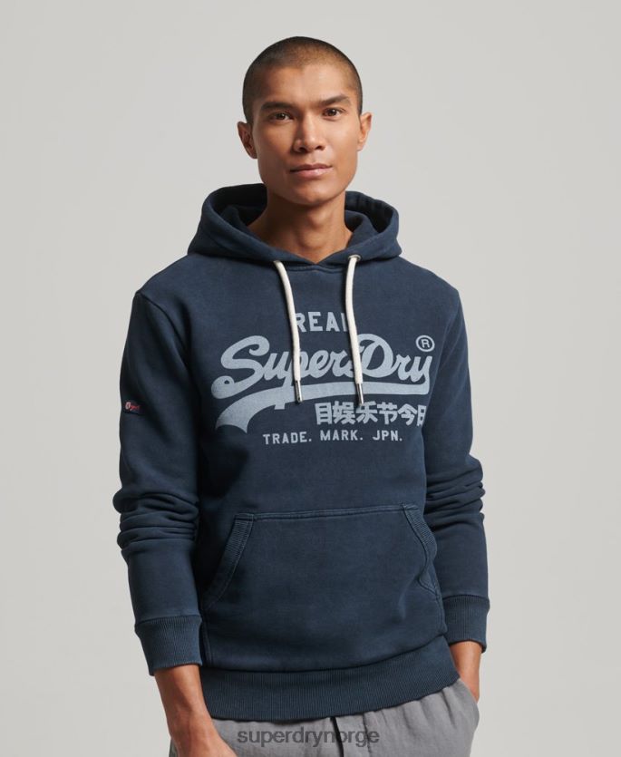 Superdry marinen klær 86P46D649 vintage hettegenser med logo menn