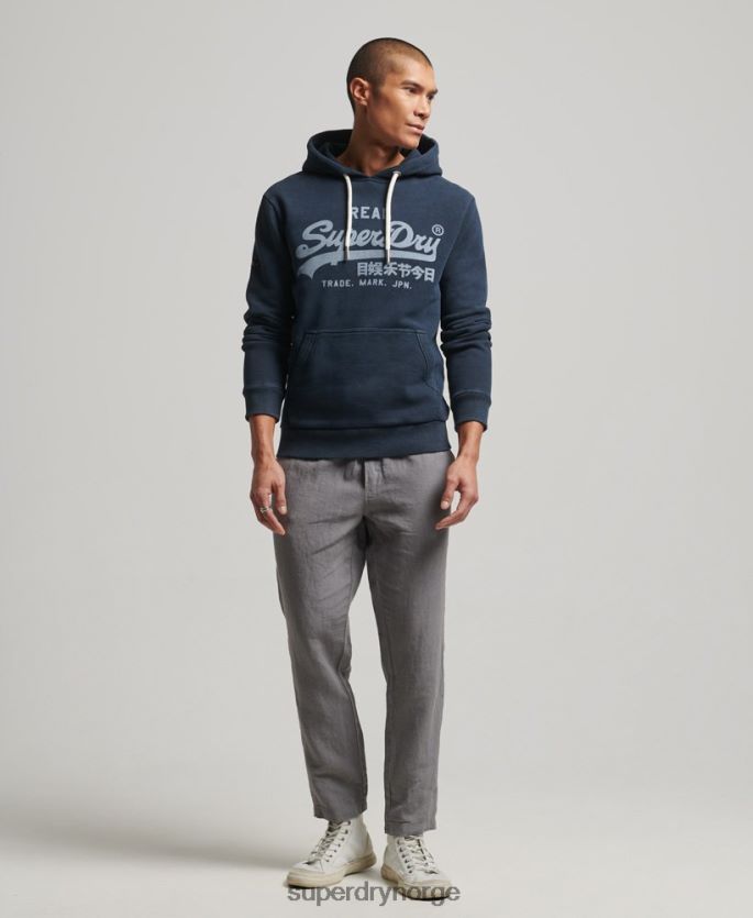 Superdry marinen klær 86P46D649 vintage hettegenser med logo menn