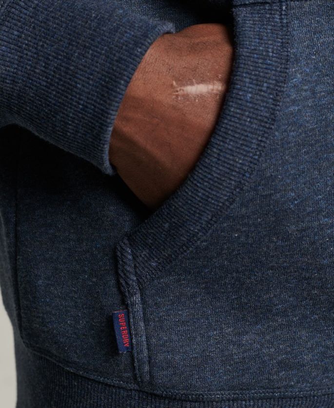 Superdry marinen klær 86P46D669 vintage hettegenser med glidelås i økologisk bomull menn