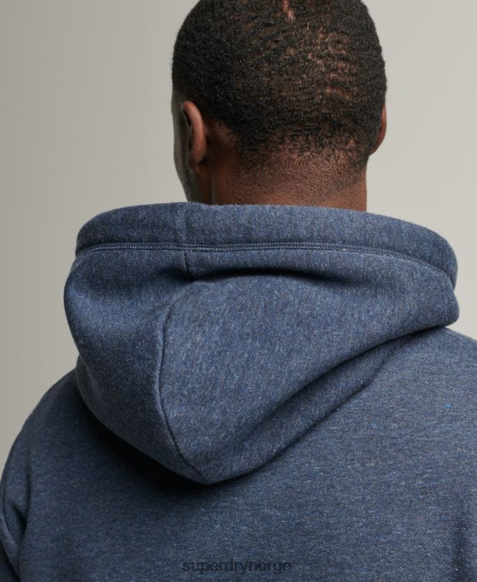 Superdry marinen klær 86P46D669 vintage hettegenser med glidelås i økologisk bomull menn