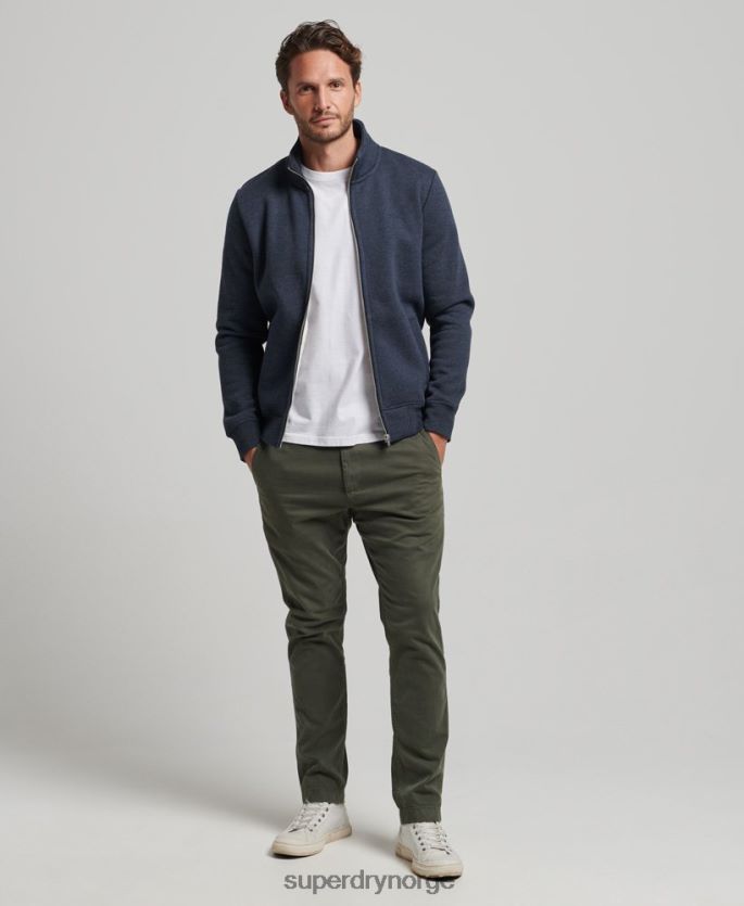 Superdry marinen klær 86P46D730 topp med brodert glidelås med vintage logo menn