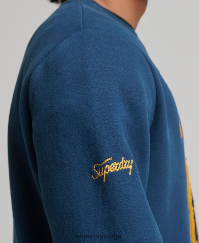 Superdry marinen klær 86P46D765 vintage collegiate crew sweatshirt menn