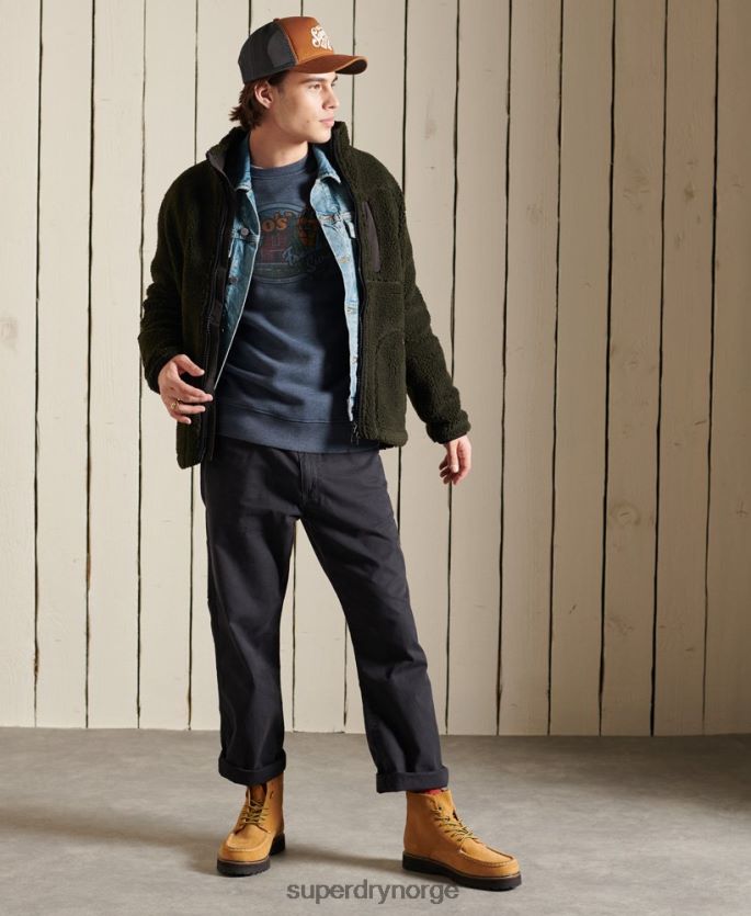 Superdry marinen klær 86P46D846 Heritage mountain crew sweatshirt menn