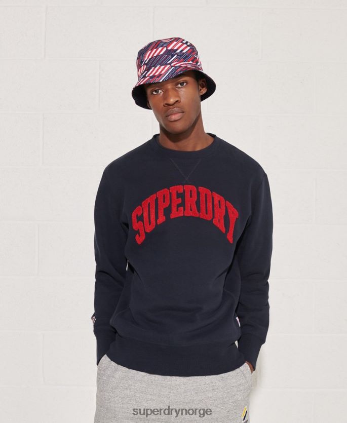 Superdry marinen klær 86P46D871 sport true varsity crew sweatshirt menn