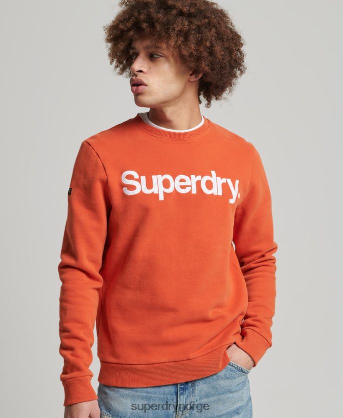Superdry oransje klær 86P46D5143 vintage klassisk crew sweatshirt menn