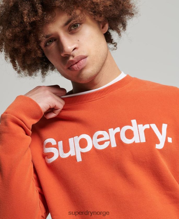 Superdry oransje klær 86P46D5143 vintage klassisk crew sweatshirt menn