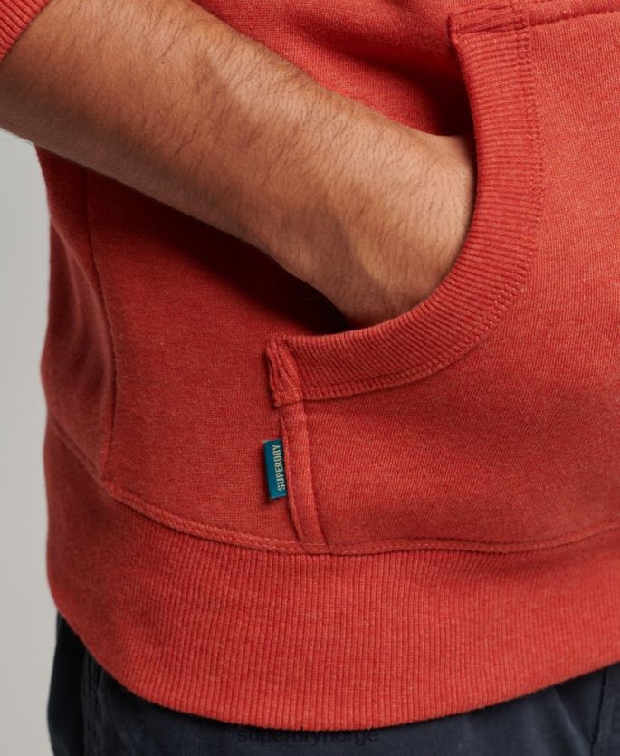 Superdry oransje klær 86P46D791 vintage logo brodert hettegenser menn