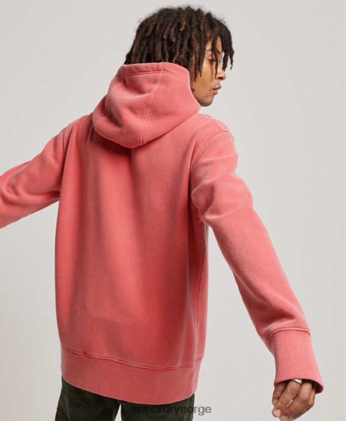 Superdry rød klær 86P46D483 vintage vasket hettegenser menn