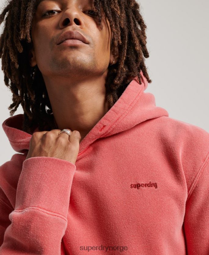 Superdry rød klær 86P46D483 vintage vasket hettegenser menn