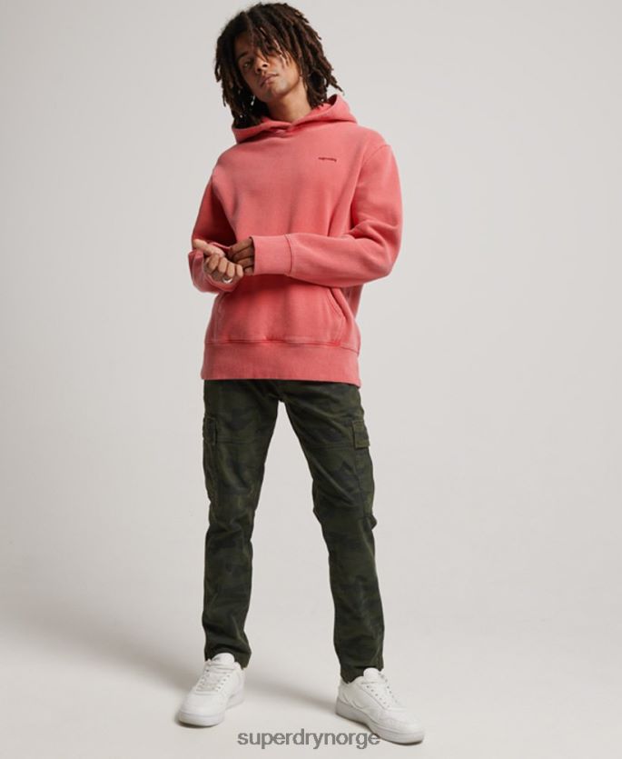 Superdry rød klær 86P46D483 vintage vasket hettegenser menn