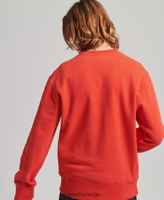 Superdry rød klær 86P46D5013 ekspedisjon løs mannskap sweatshirt menn