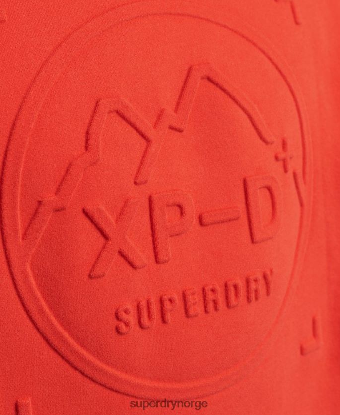 Superdry rød klær 86P46D5013 ekspedisjon løs mannskap sweatshirt menn