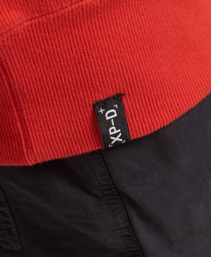 Superdry rød klær 86P46D5013 ekspedisjon løs mannskap sweatshirt menn