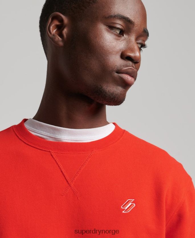 Superdry rød klær 86P46D5049 kode genser i økologisk bomull menn