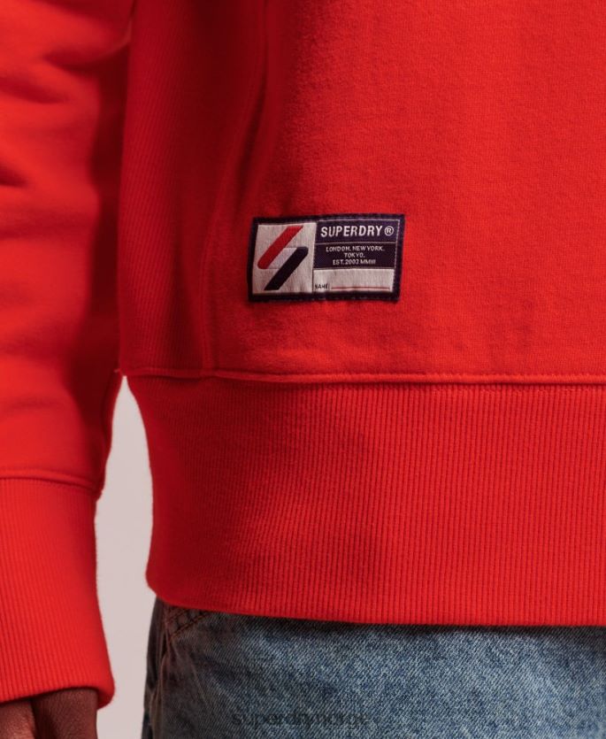 Superdry rød klær 86P46D5049 kode genser i økologisk bomull menn