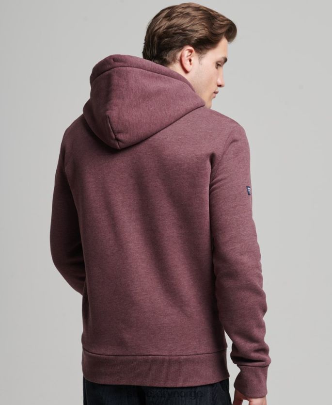 Superdry rød klær 86P46D5072 selskapslogo marl hettegenser menn