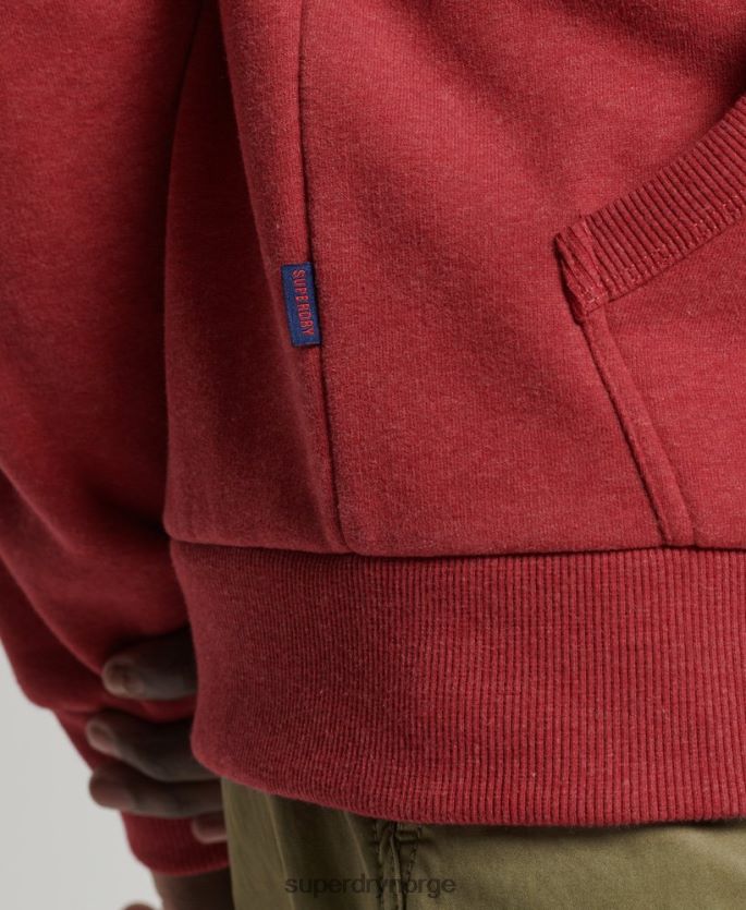 Superdry rød klær 86P46D5156 klassisk hettegenser med vintage logo menn