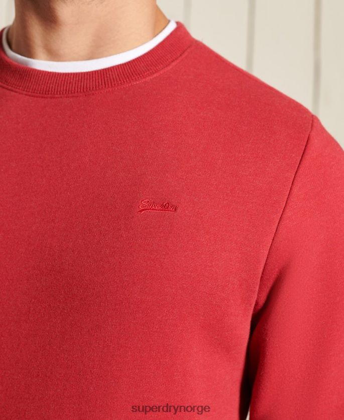 Superdry rød klær 86P46D5210 vintage logo brodert crew sweatshirt menn