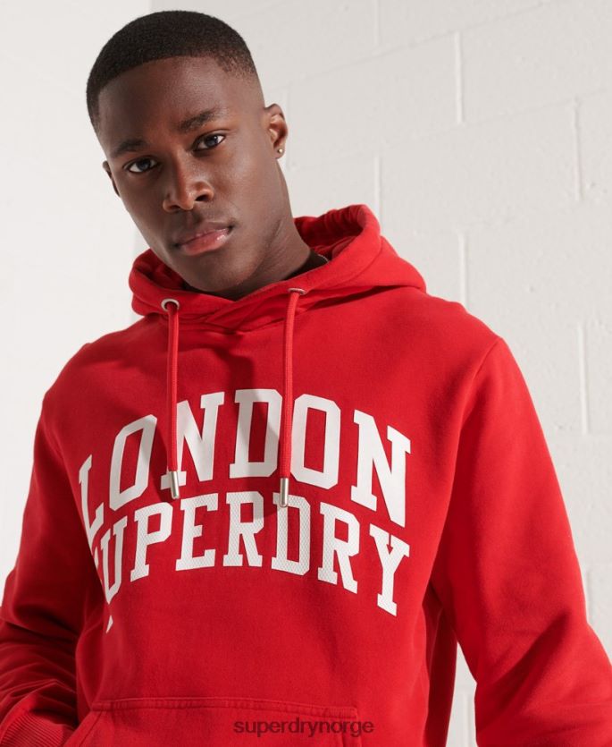 Superdry rød klær 86P46D5215 city ​​college hettegenser menn