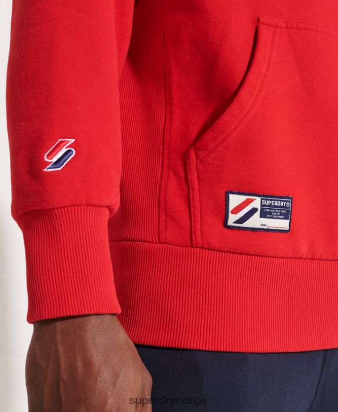 Superdry rød klær 86P46D5215 city ​​college hettegenser menn