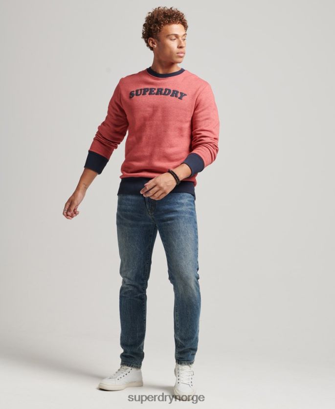 Superdry rød klær 86P46D5224 vintage cooper classic crew sweatshirt menn