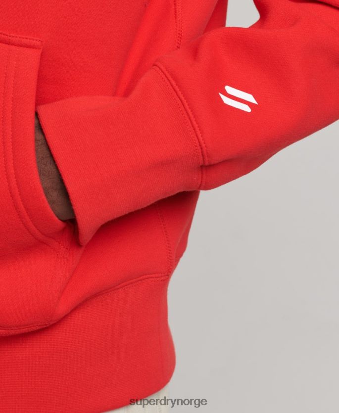 Superdry rød klær 86P46D540 kode hettegenser for sportsklær menn