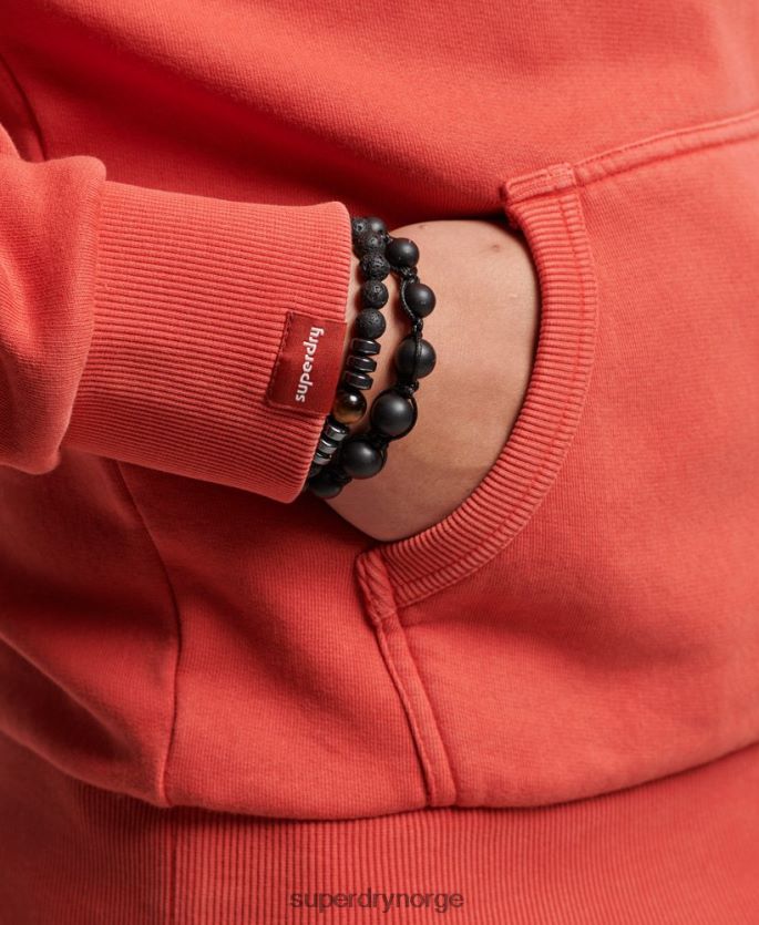 Superdry rød klær 86P46D569 neon hettegenser med vintage logo menn