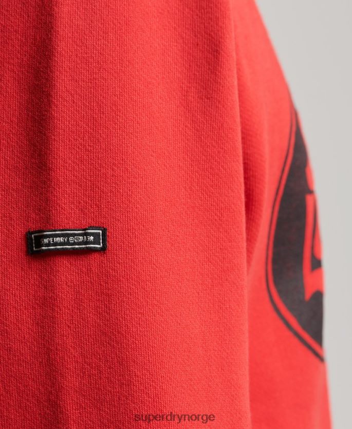 Superdry rød klær 86P46D667 genser for psych rock crew menn