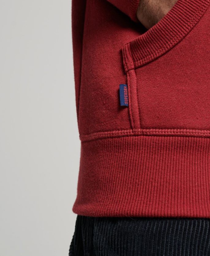 Superdry rød klær 86P46D738 vintage logo brodert hettegenser menn