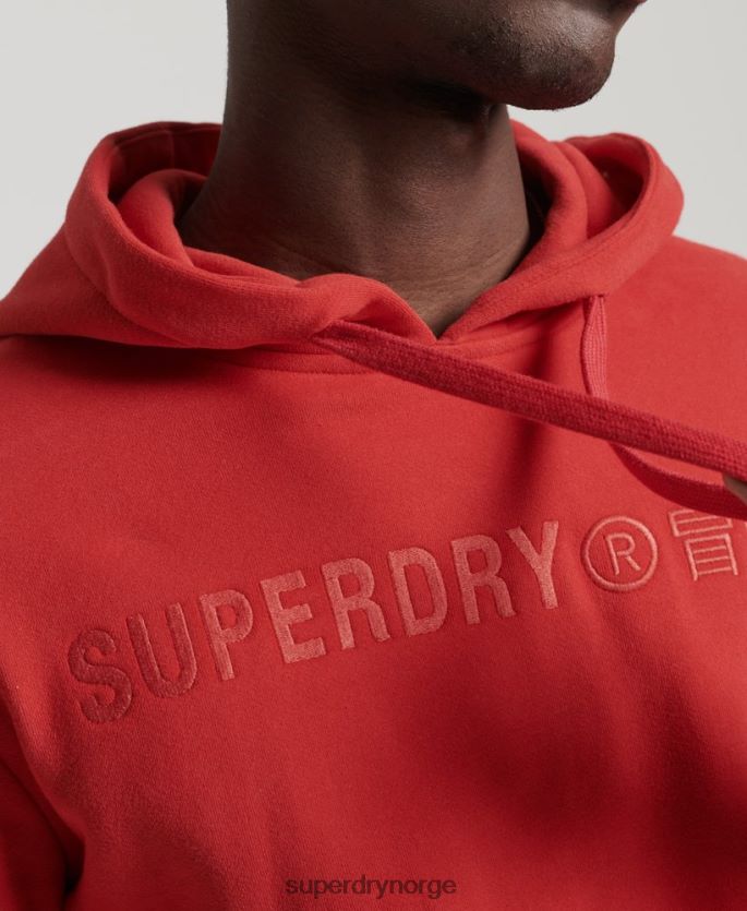 Superdry rød klær 86P46D836 vintage hettegenser med firmalogo menn