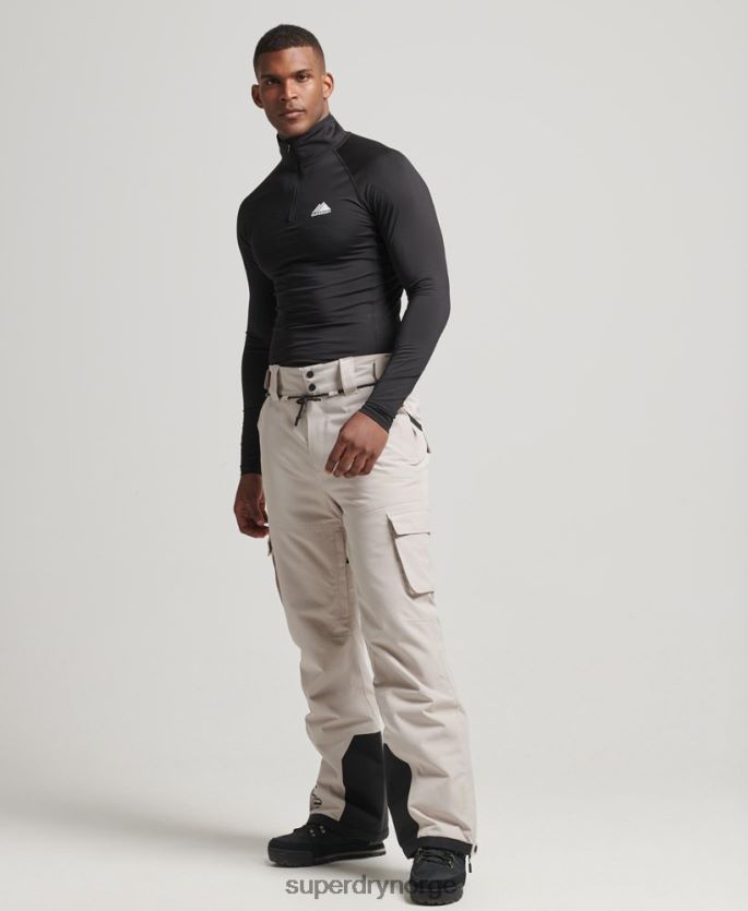 Superdry svart klær 86P46D1373 halv glidelås baselag topp menn