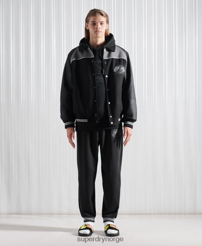 Superdry svart klær 86P46D5237 limited edition sdx nyc hettegenser menn