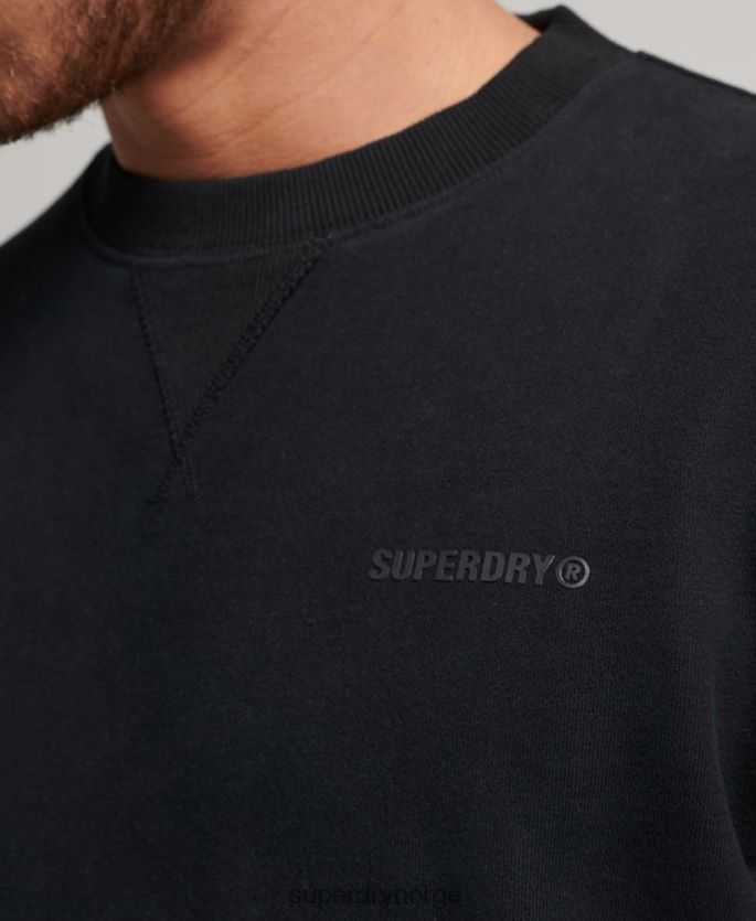 Superdry svart klær 86P46D593 kode essensielt overfarget crew sweatshirt menn