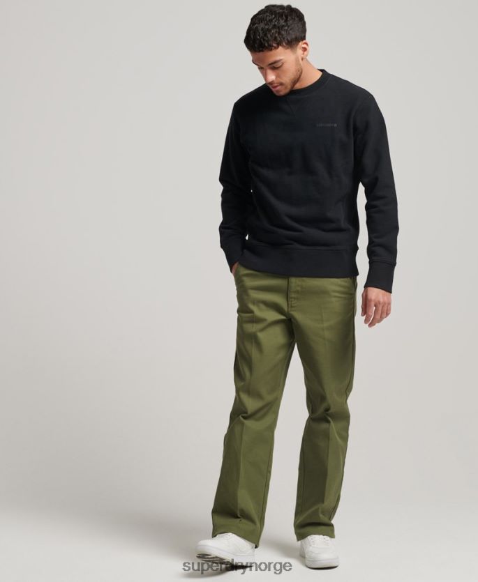 Superdry svart klær 86P46D593 kode essensielt overfarget crew sweatshirt menn