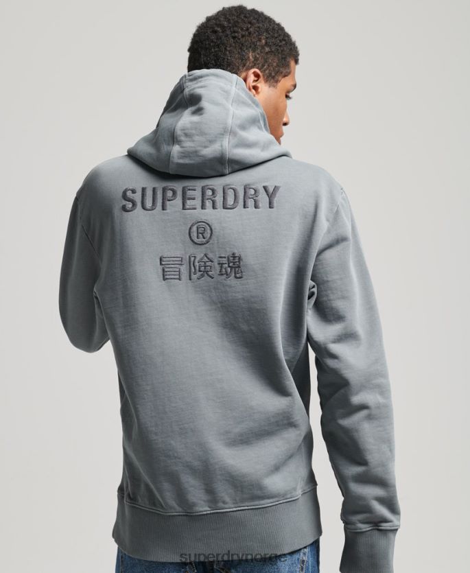 Superdry svart klær 86P46D6007 kode plaggfarge løs hettegenser menn