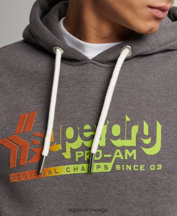 Superdry svart klær 86P46D638 vintage shadow hettegenser menn