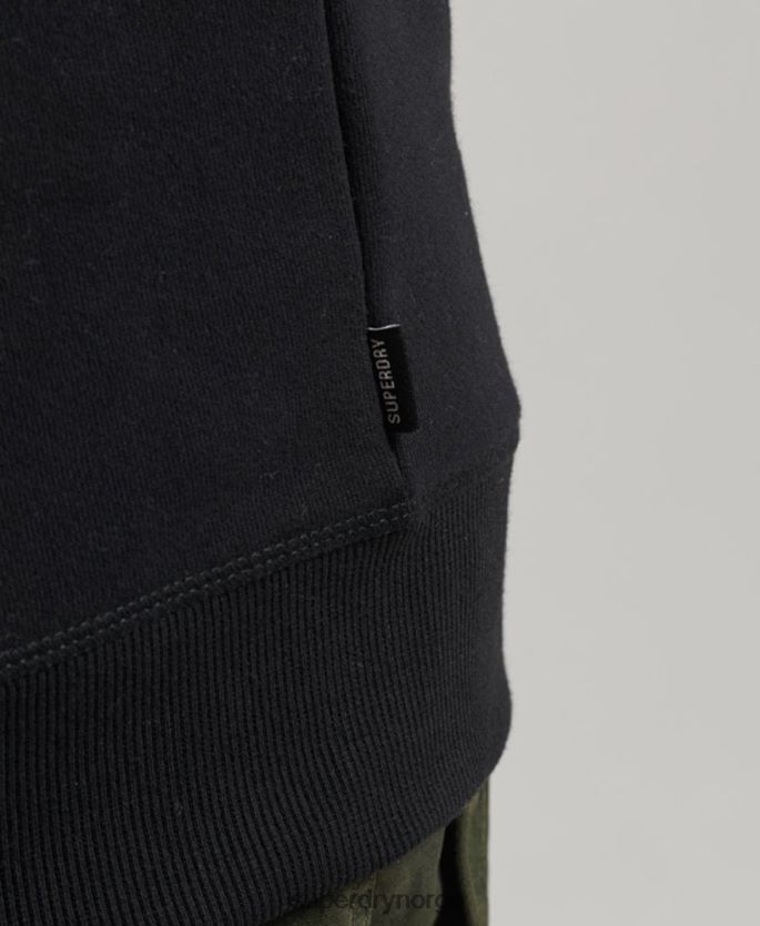 Superdry svart klær 86P46D642 vintage logo brodert crew sweatshirt menn