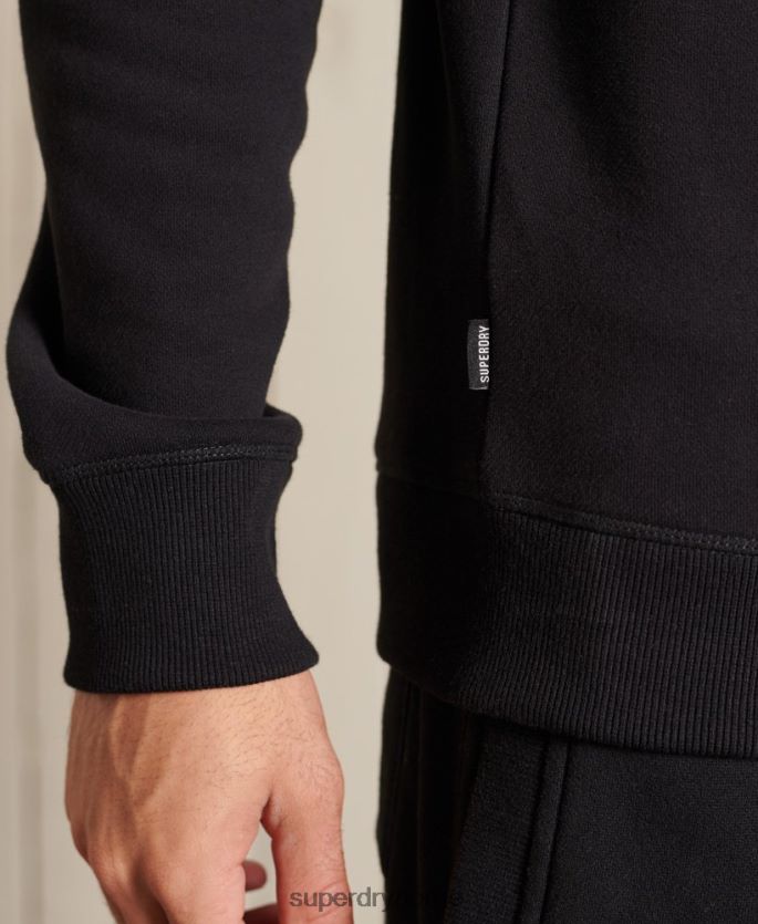 Superdry svart klær 86P46D776 vintage logo brodert crew sweatshirt menn