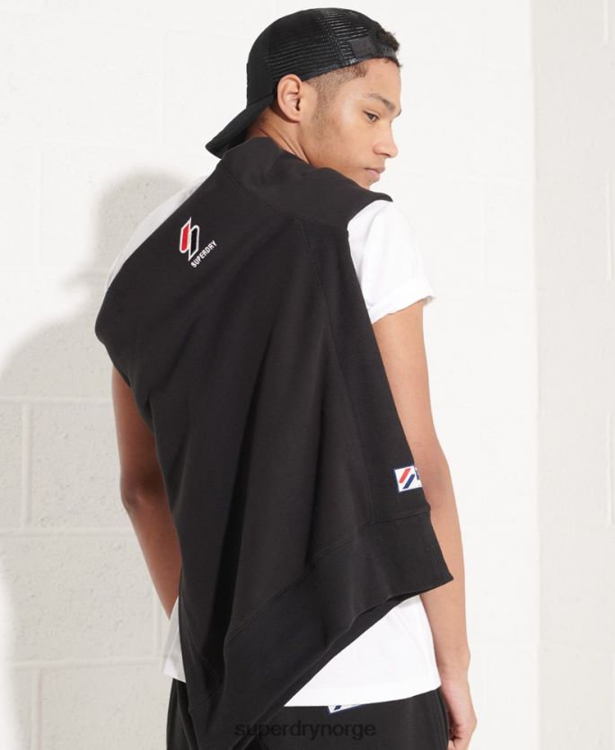 Superdry svart klær 86P46D814 sportstyle essensiell genser med rund hals menn