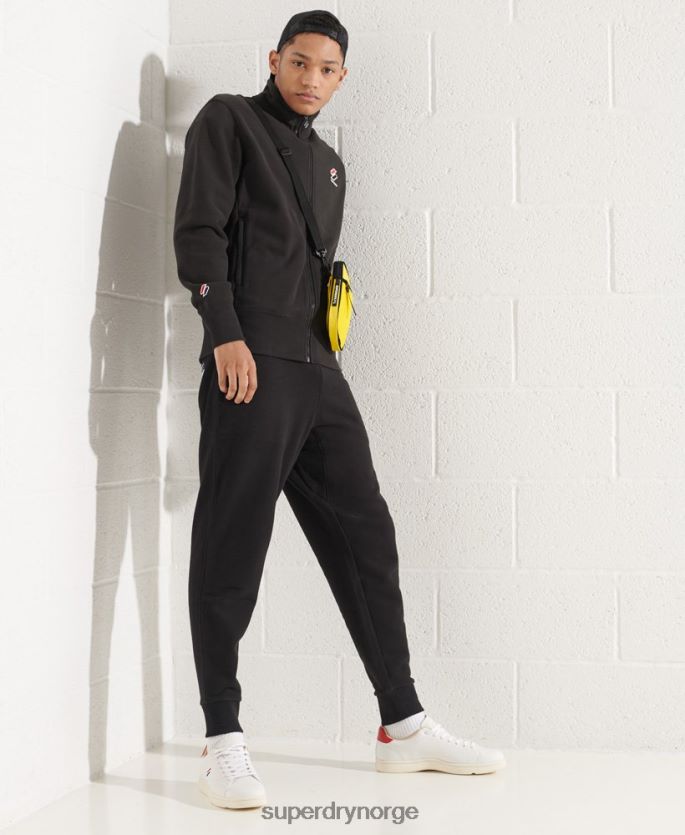 Superdry svart klær 86P46D872 sportstyle essensiell banetopp menn