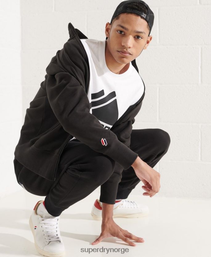 Superdry svart klær 86P46D872 sportstyle essensiell banetopp menn