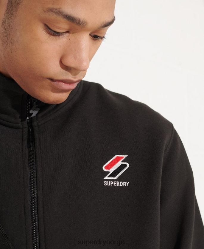 Superdry svart klær 86P46D872 sportstyle essensiell banetopp menn